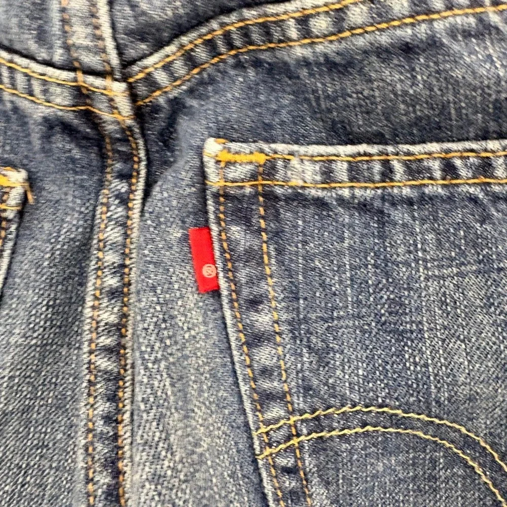 Levi's 514 Distressed 10% red tag Loose Straight Y2K Dark Wash Jeans